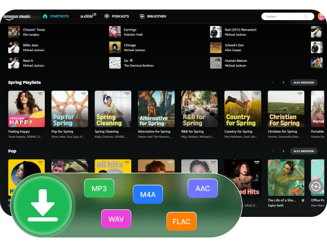 Amazon Music in mehrere Formate herunterladen