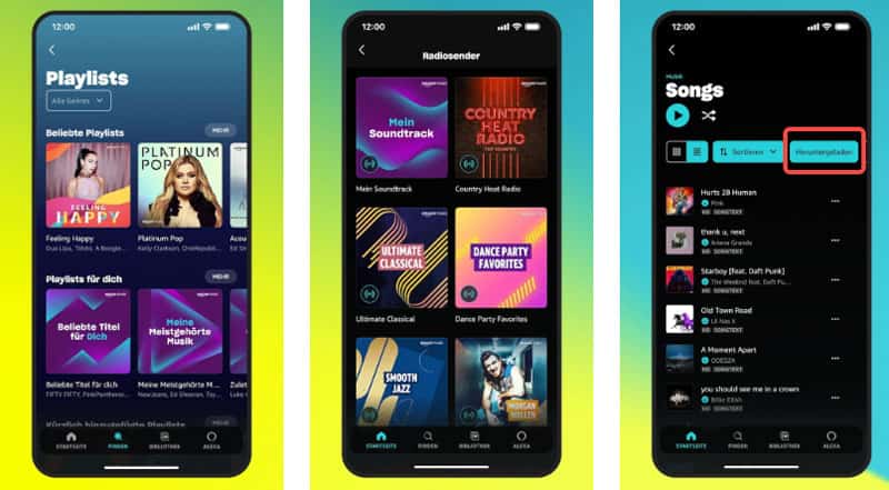 Offline-Modus von Amazon Music aktivieren