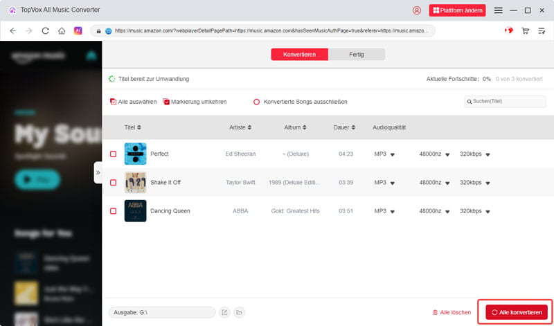 Amazon Music in MP3 konvertieren