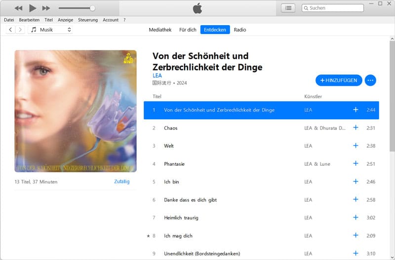 Musik auf Apple Music herunterladen