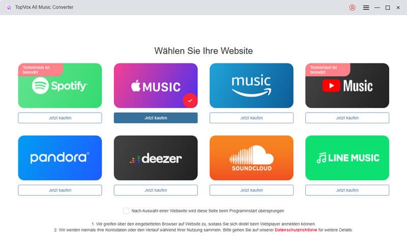 Apple Musik auswählen