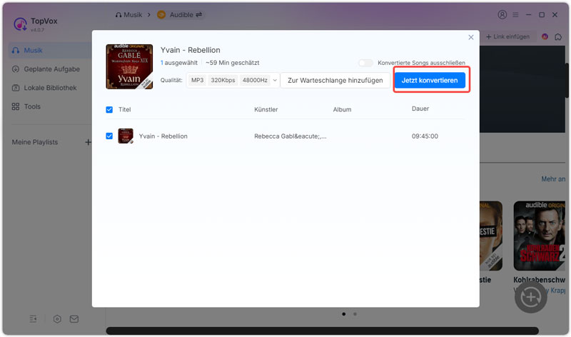 Audible-Hörbücher offline hören