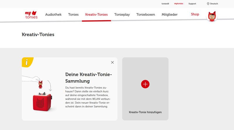 Kreativ-Tonie auswählen