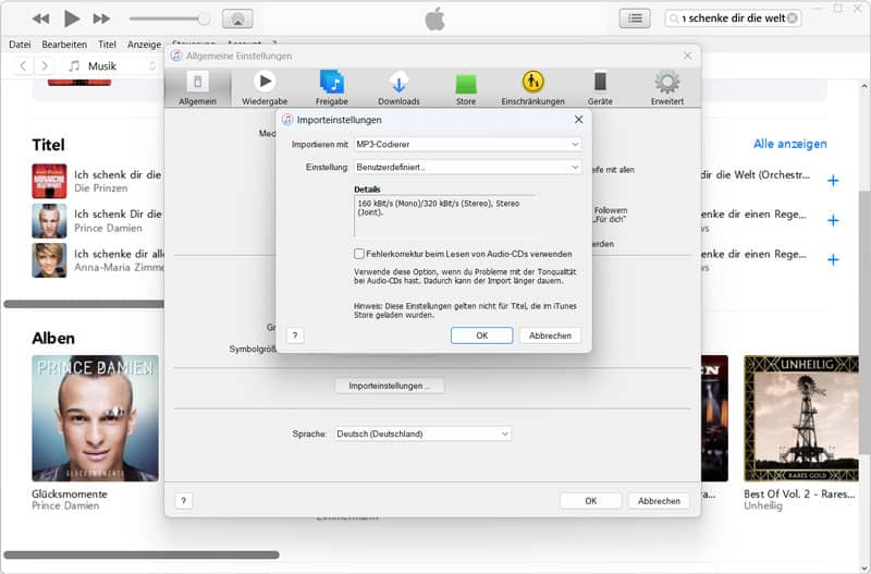 M4A zu MP3 umwandeln auf Mac