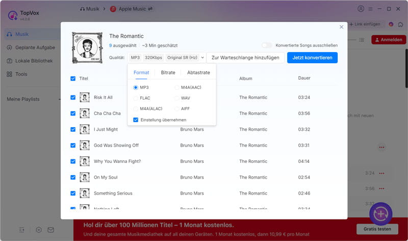 Songs von Apple Music downloaden