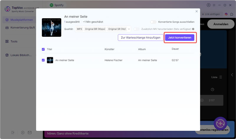 Musik von Spotify konvertieren