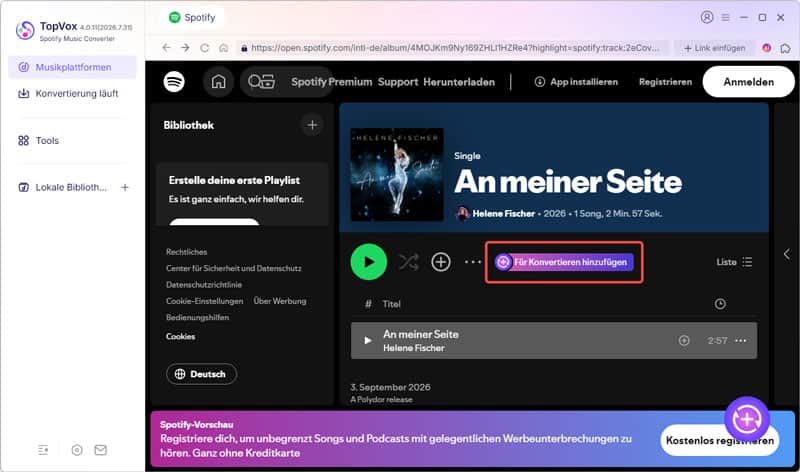 Songs hinzufügen