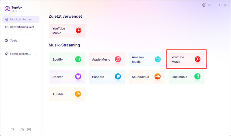 Topvox All Music Converter Starten