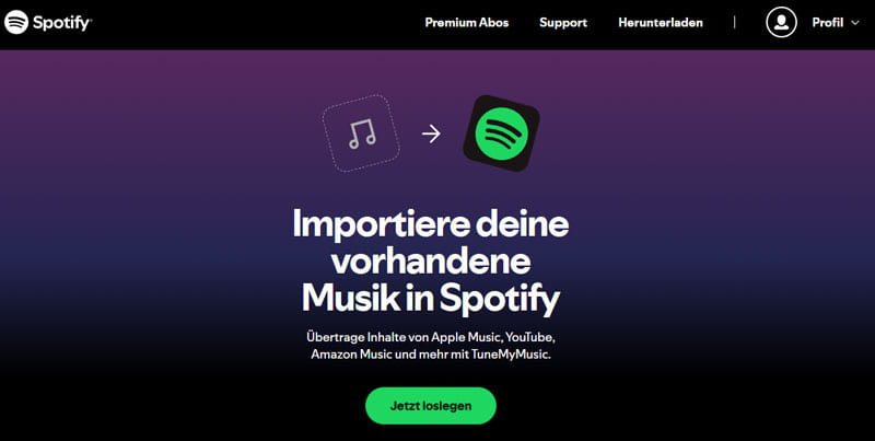 Offizieller Spotify-Dienst