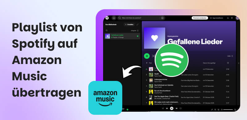 Playlist von Spotify auf Amazon Music übertragen