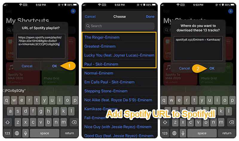 Mit Spotifydl Shortcut Spotify konvertieren