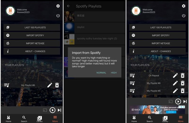 Spotify in Fildo importieren