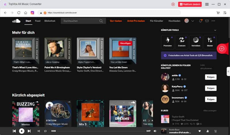 Musik in Konvertierungsliste hinzufügen