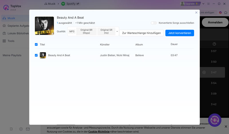 Spotify-Lied als Klingelton erstellen