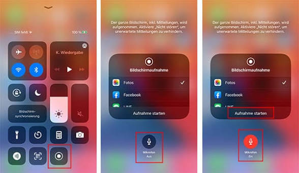 Spotify auf iPhone aufnehmen
