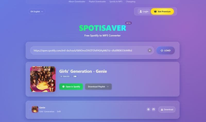Spotify im Android-Browser downloaden