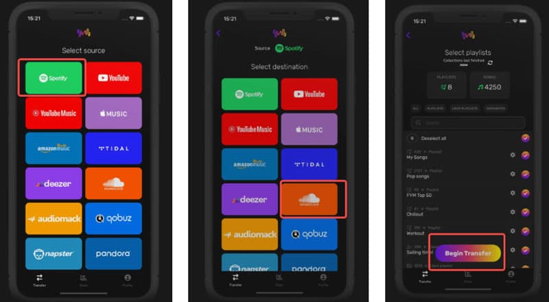 Spotify-Playlist to SoundCloud Converter