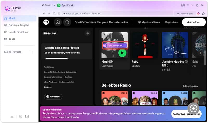Titel zur Konvertierungsliste hinzufügen