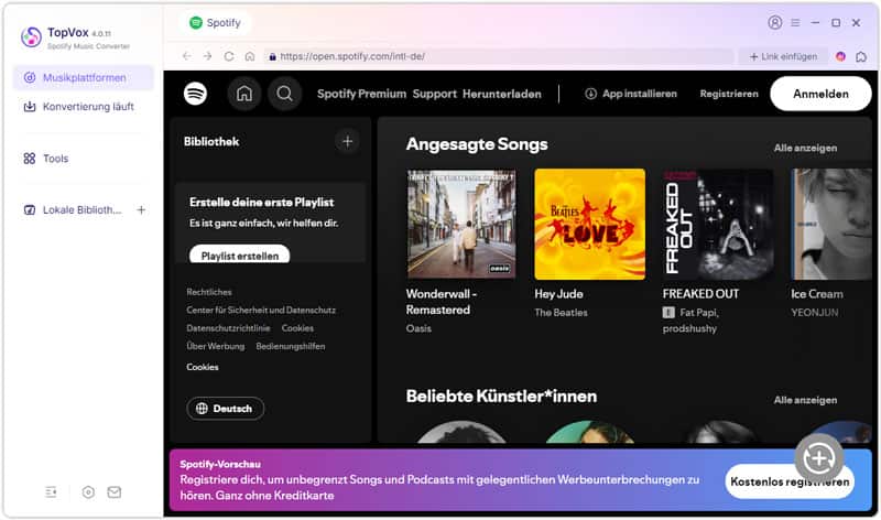 TopVox Spotify Music Converter starten
