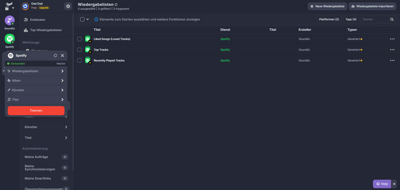 Bei Spotify anmelden