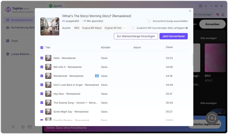 Spoyify-Musik konvertieren
