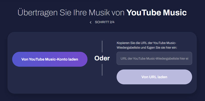 Bei YouTube Music anmelden