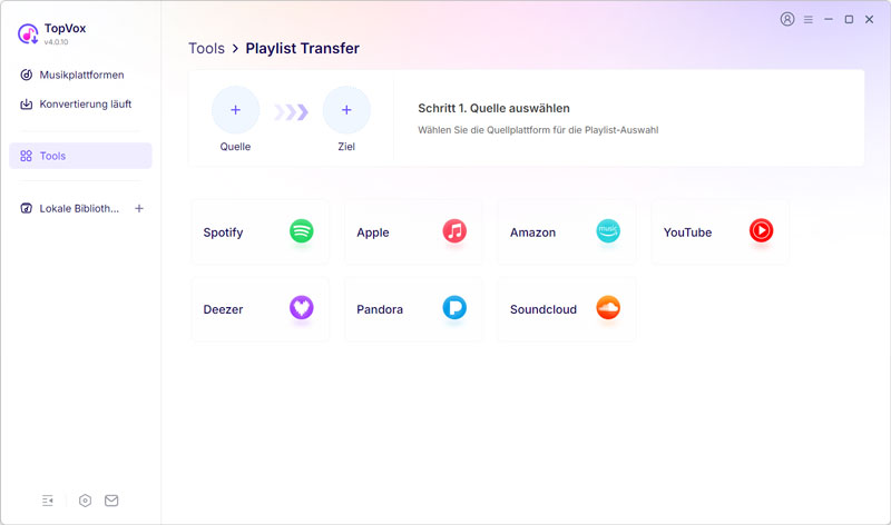 Playlist-Übertragung durchführen mit TopVox All Music Converter