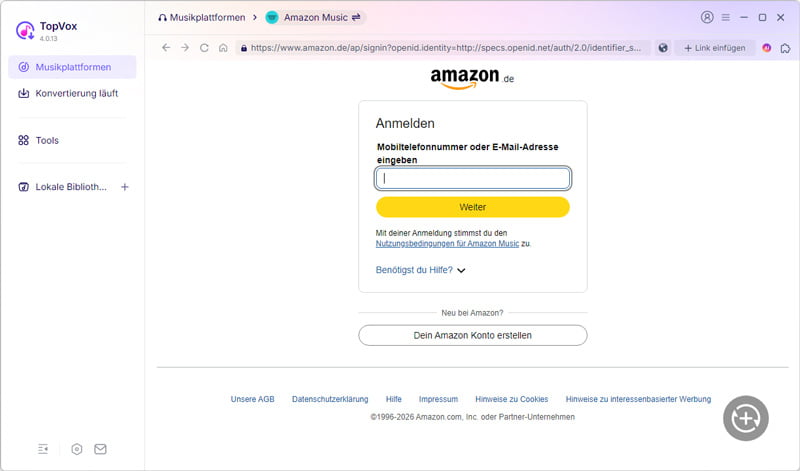 Amazon Konto anmelden