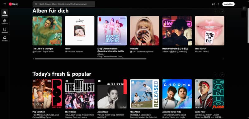 YouTube Musik App für Mac