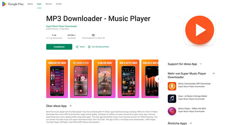 MP3 Downloader Musikplayer