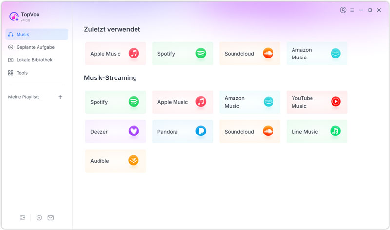 YouTube Music auswählen
