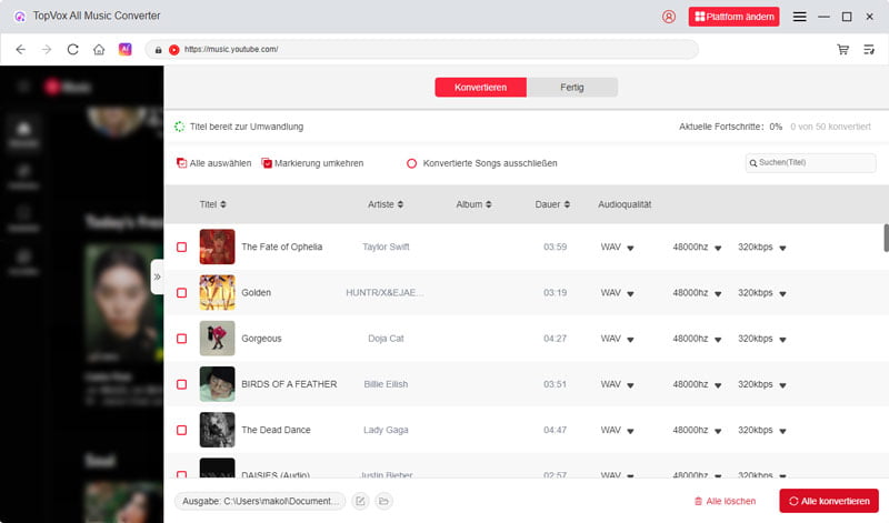 M4A als Ausgabeformat erstellen