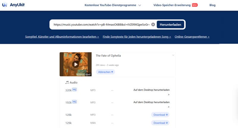M4A-Audio downloaden