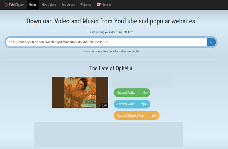 TubeRipper.cc YouTube to M4A Downloader