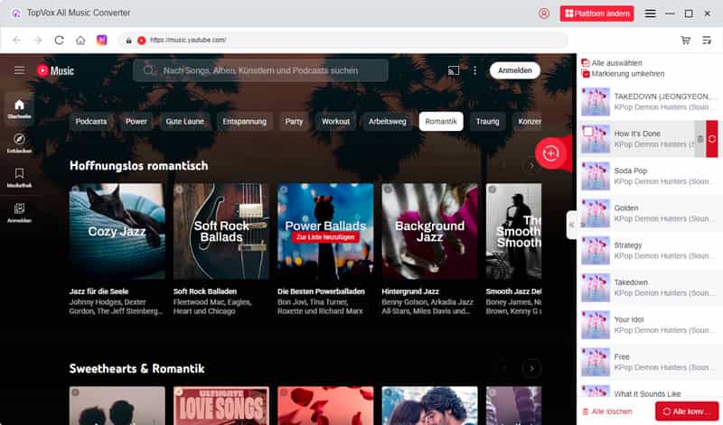 YouTube Audio auswählen