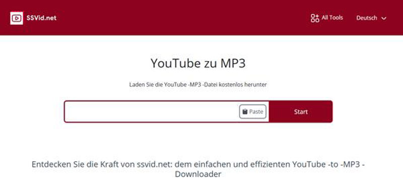 YouTube in MP3 umwandeln mit SSVid