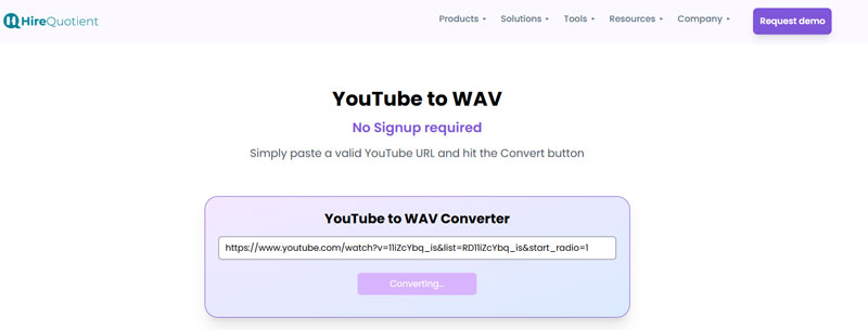 Die Konvertierung von YouTube to WAV starten