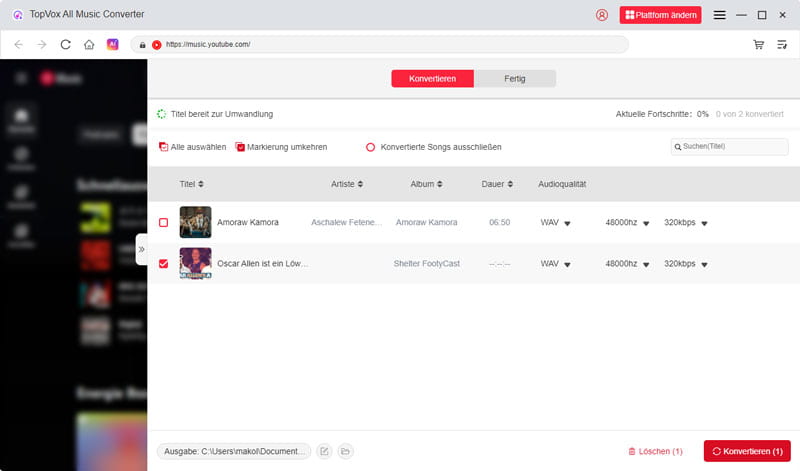YouTube in WAV umwandeln