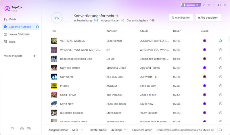 Deezer-Songs konvertieren und speichern
