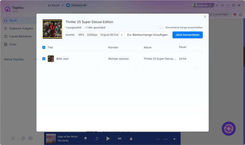 Pandora-Musik in MP3 konvertieren