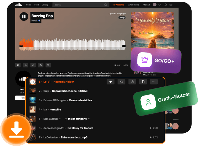 SoundCloud-Inhalte herunterladen