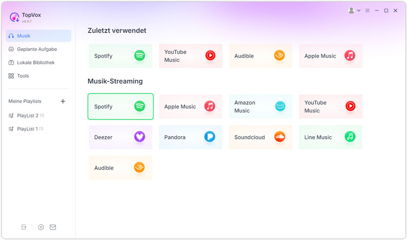 Spotify auswählen